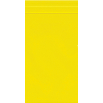 3 x 5" - 2 Mil Yellow Reclosable Poly Bags