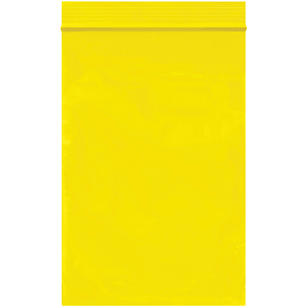 4 x 6" - 2 Mil Yellow Reclosable Poly Bags