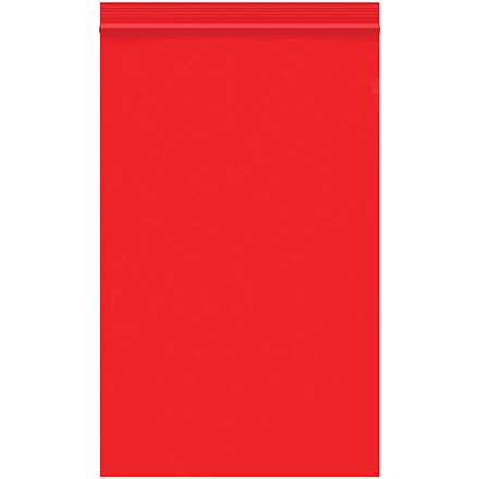 5 x 8" - 2 Mil Red Reclosable Poly Bags