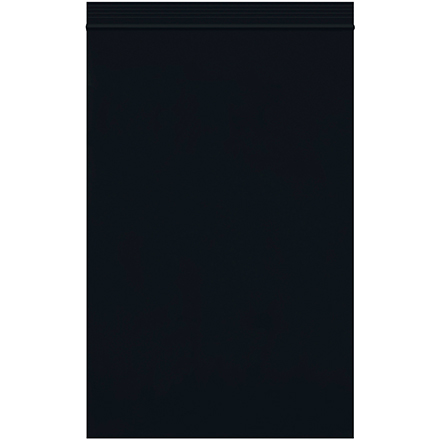 6 x 9" - 2 Mil Black Reclosable Poly Bags