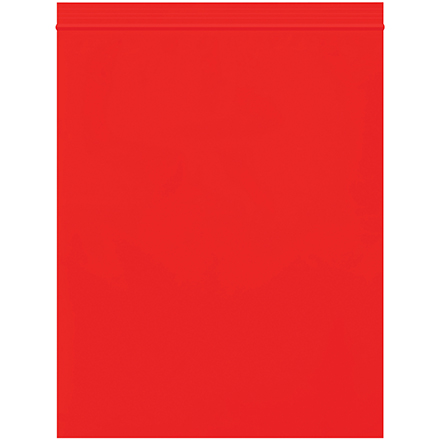 8 x 10" - 2 Mil Red Reclosable Poly Bags