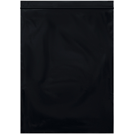 9 x 12" - 2 Mil Black Reclosable Poly Bags