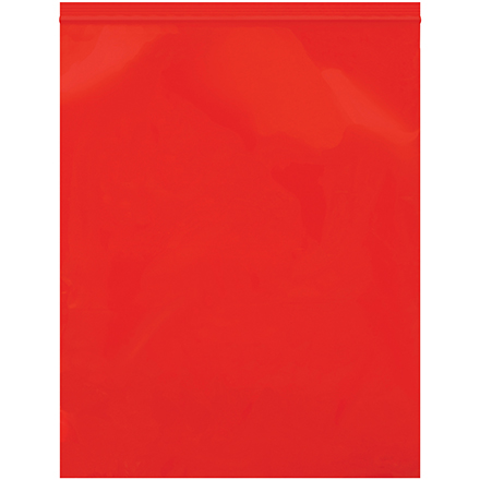 12 x 15" - 2 Mil Red Reclosable Poly Bags