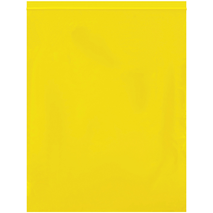 12 x 15" - 2 Mil Yellow Reclosable Poly Bags