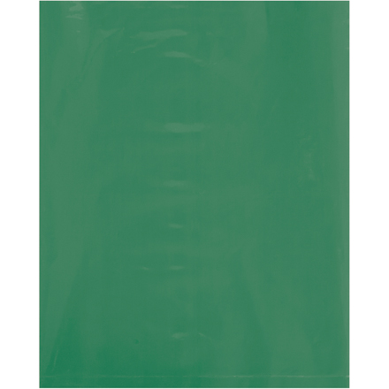 8 x 10" - 2 Mil Green Flat Poly Bags