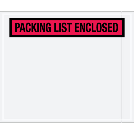 10 X 12" Red "Packing List Enclosed" Envelopes