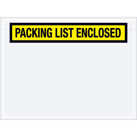 4 <span class='fraction'>1/2</span> x 6" Yellow "Packing List Enclosed" Envelopes