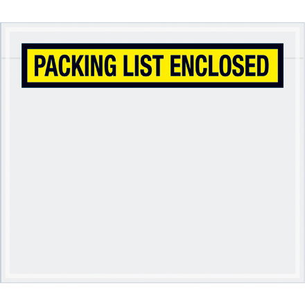 7 x 6" Yellow "Packing List Enclosed" Envelopes