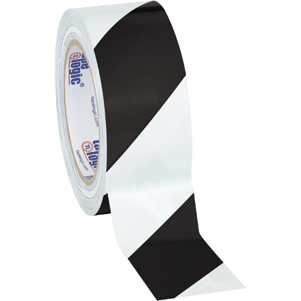 2" x 36 yds. Black/White Tape Logic<span class='rtm'>®</span> Striped Vinyl Safety Tape