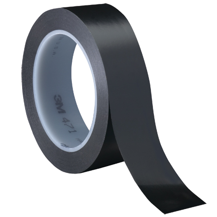 1" x 36 yds. Black (3 Pack) 3M Vinyl Tape 471