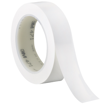 1" x 36 yds. White (3 Pack) 3M Vinyl Tape 471