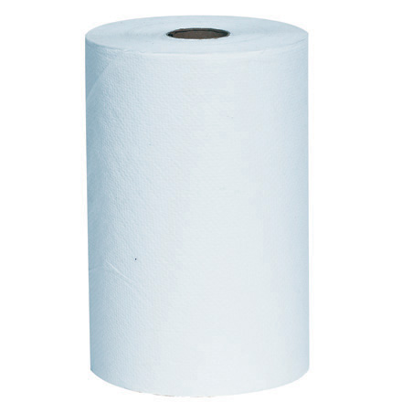 8" x 350' White Hard Wound Roll Towels