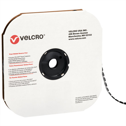 3/8" - Hook - Black VELCRO<span class='afterCapital'><span class='rtm'>®</span></span> Brand Tape - Individual Dots