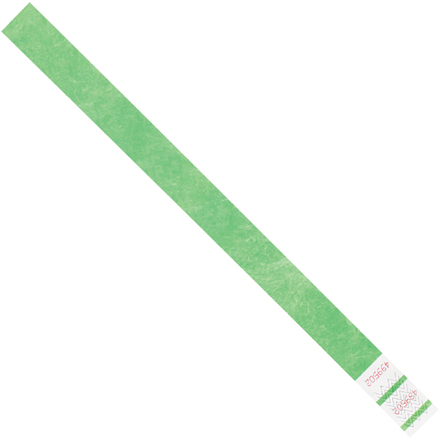 3/4 x 10" Green Tyvek<span class='rtm'>®</span> Wristbands