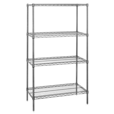 36 x 12 x 54" - 4 Shelf Wire Shelving Starter Unit